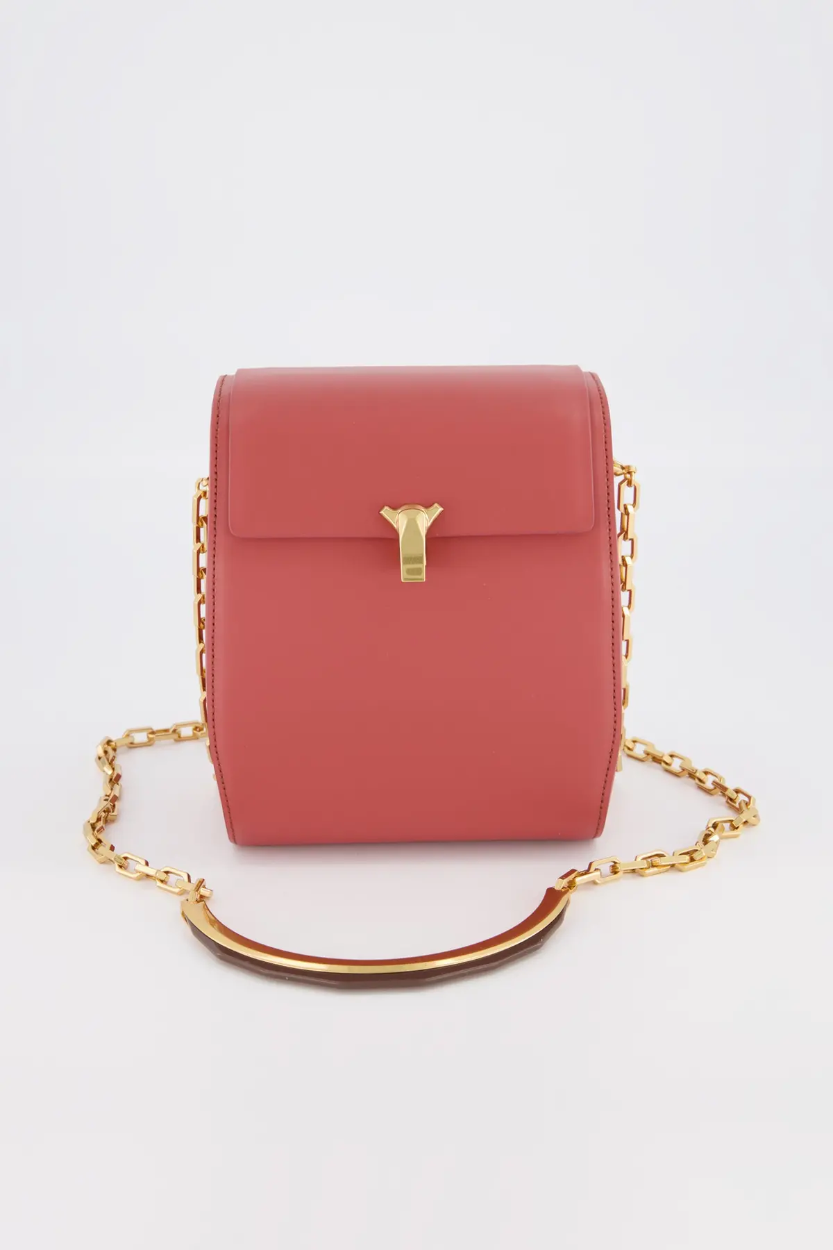 The Volon Pink Po Leather Box Bag 1