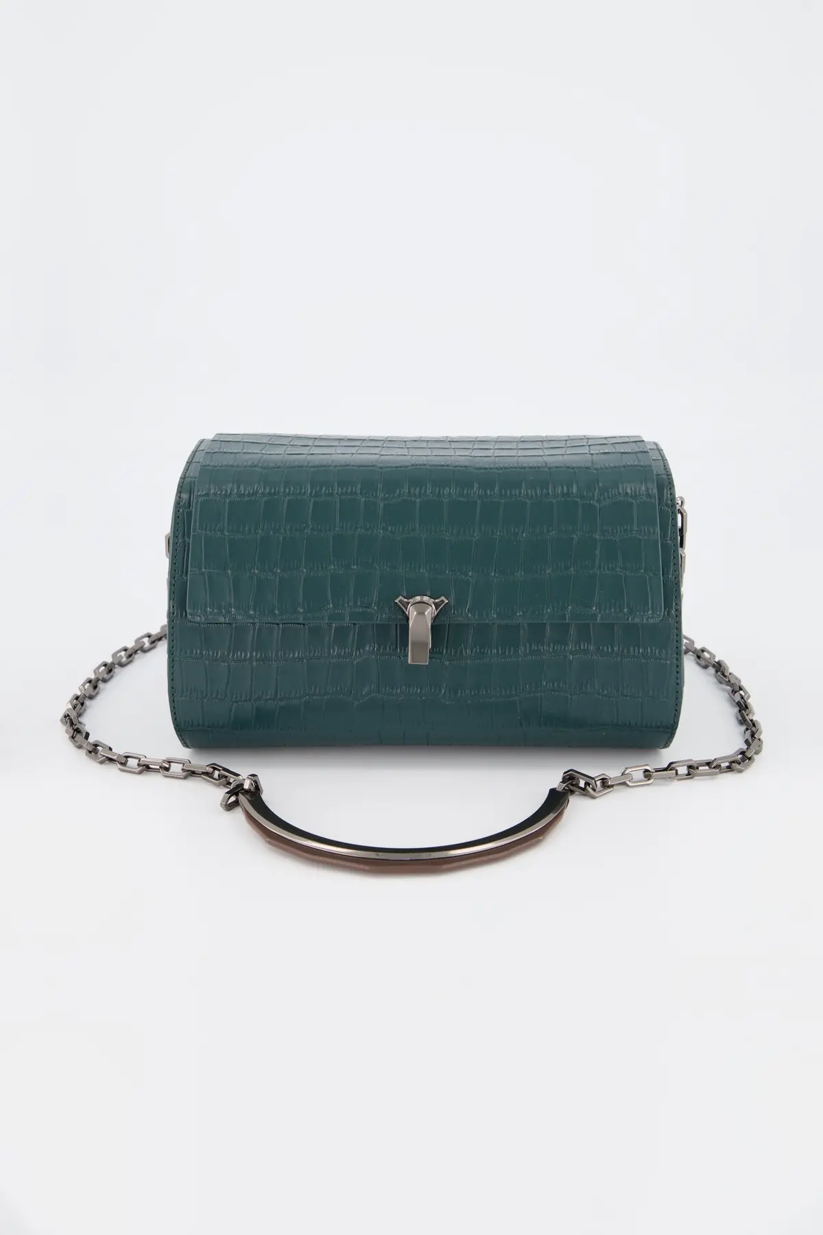 The Volon Forest Crocodile Print Po Trunk Bag 1