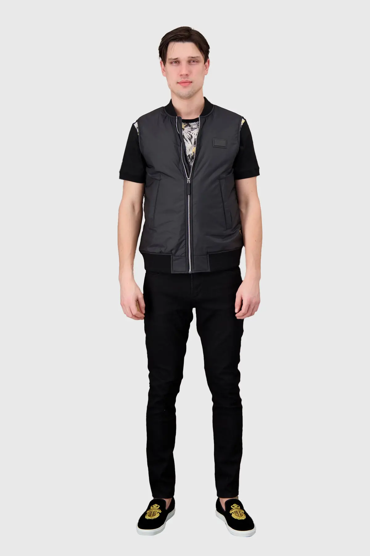 Billionaire Black/Nickel Statement Short Vest 1