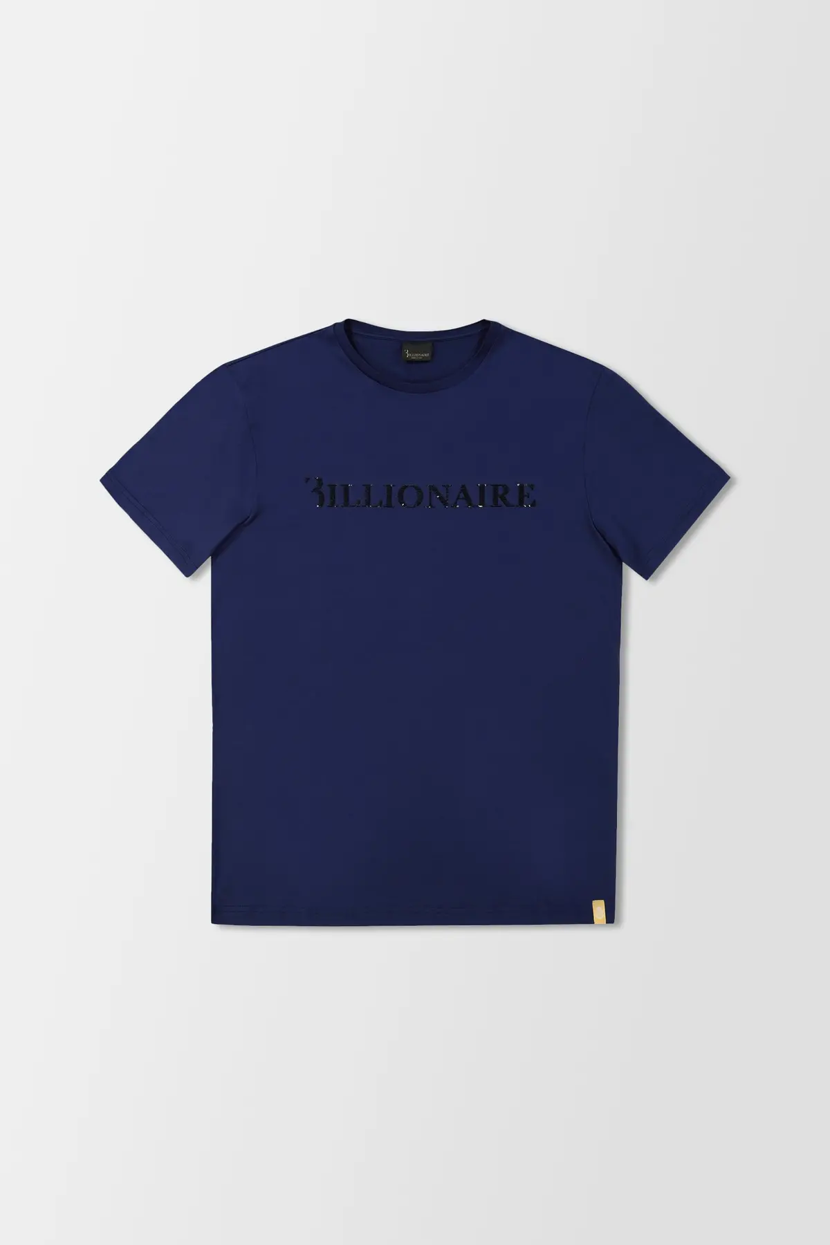 Billionaire Dark Blue Ss Logos Round Neck T-Shirt 1