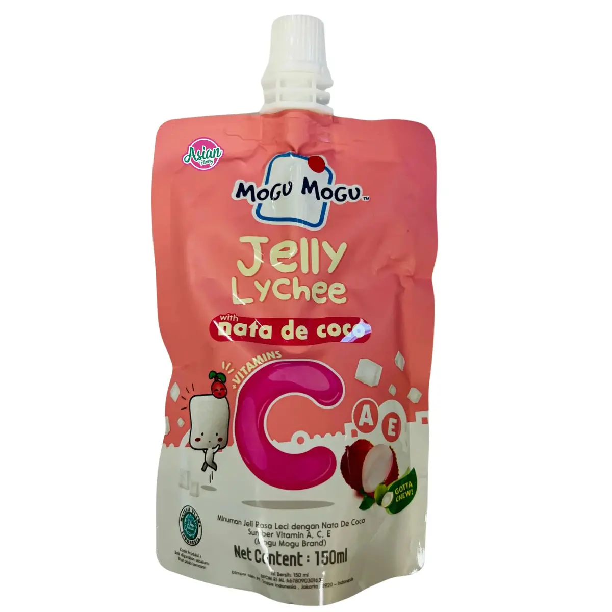 Mogu Mogu Jelly Lychee With Nata De Coco 150Ml 1