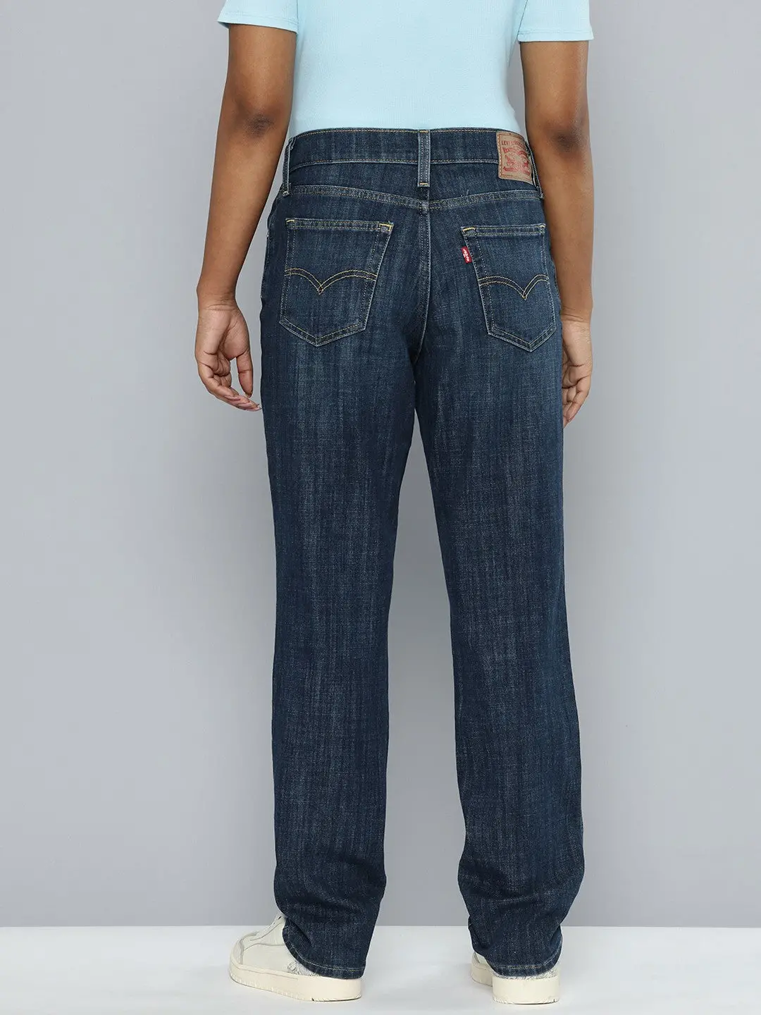 Women's 724 Blue Slim Straight Fit High Rise Jeans 3