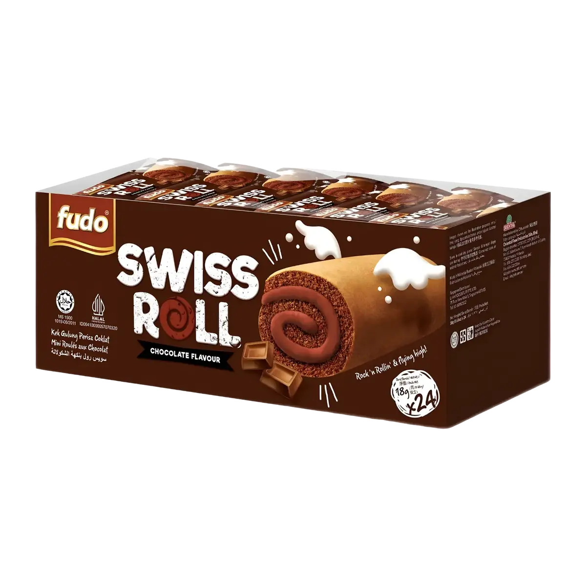 Fudo Swiss Roll Chocolate 24Pk 1