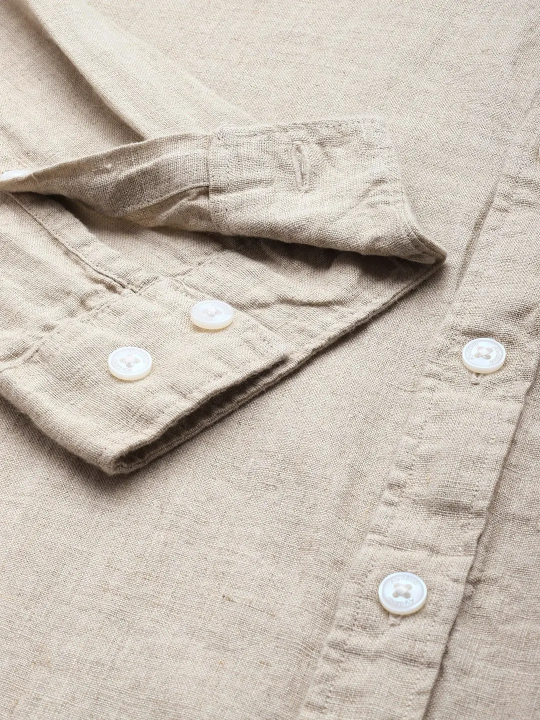 Men's Redloop Solid Slim Fit Linen Shirt 5