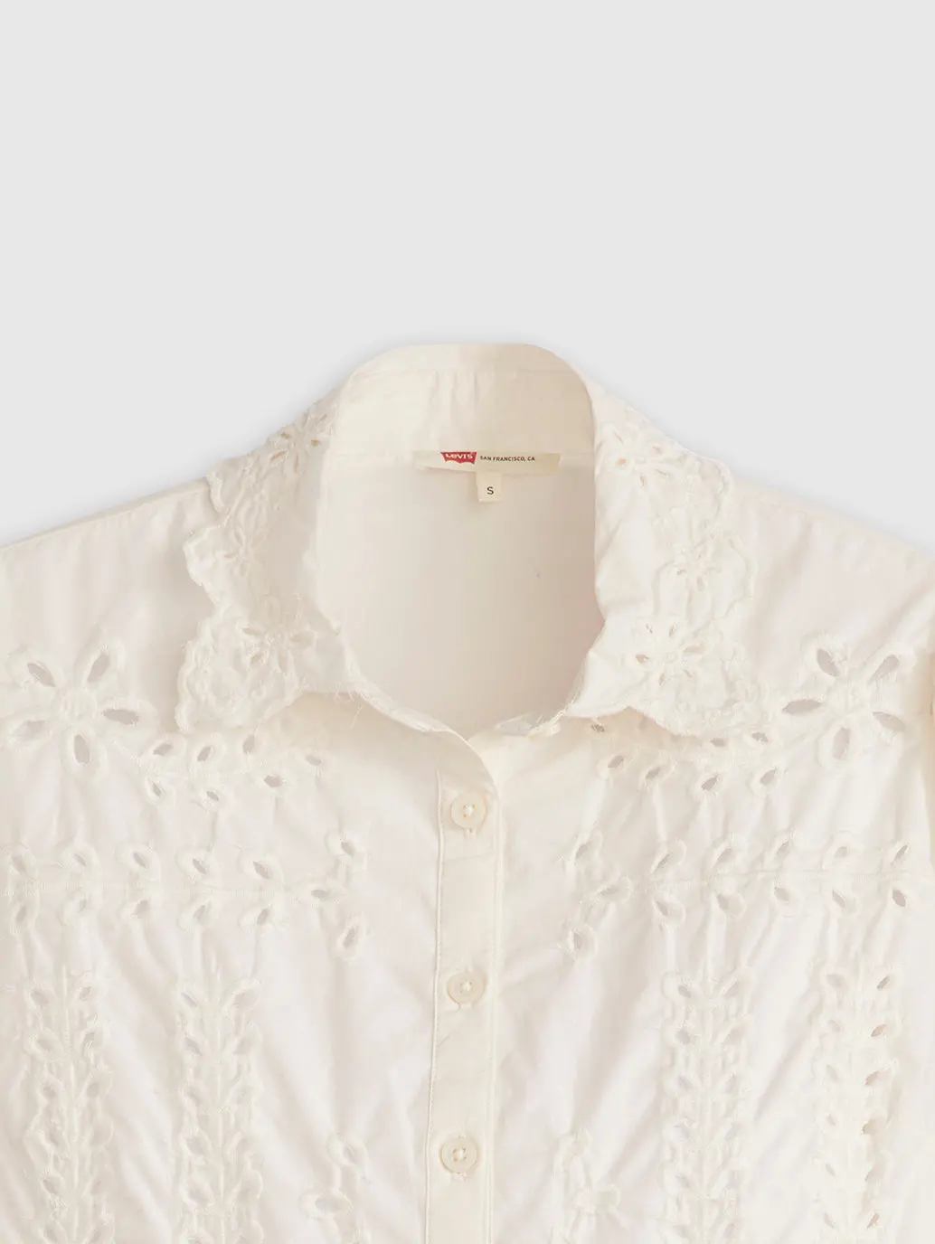 Women's Schiffli Spread Collar Shirt 5