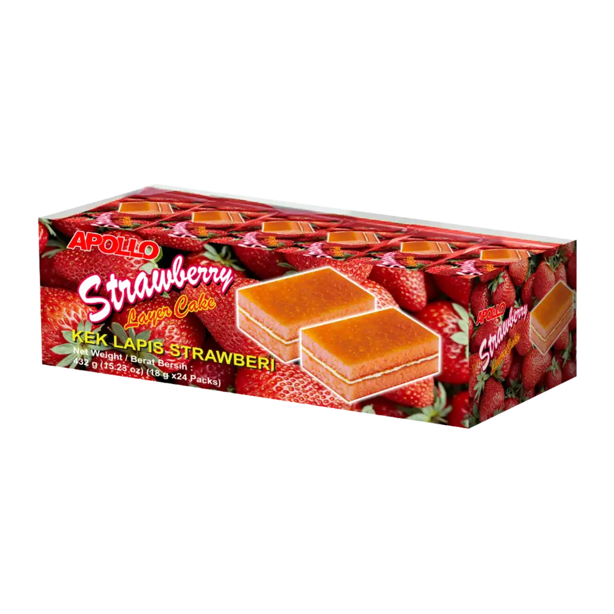 Apollo Strawberry Layer Cake 24Pk 432G 1