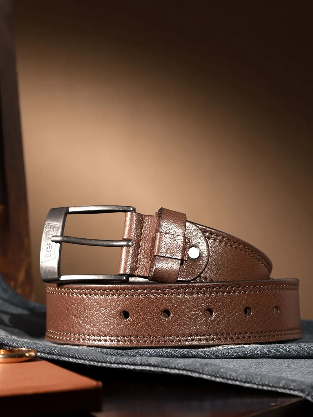 Men's Tan Solid Belt 1