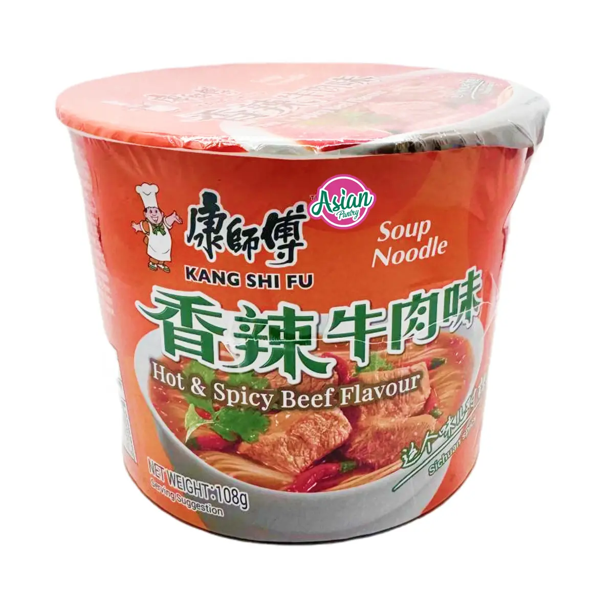 Kang Shi Fu Bowl Noodle Hot & Spicy Beef Flavour 110G 1