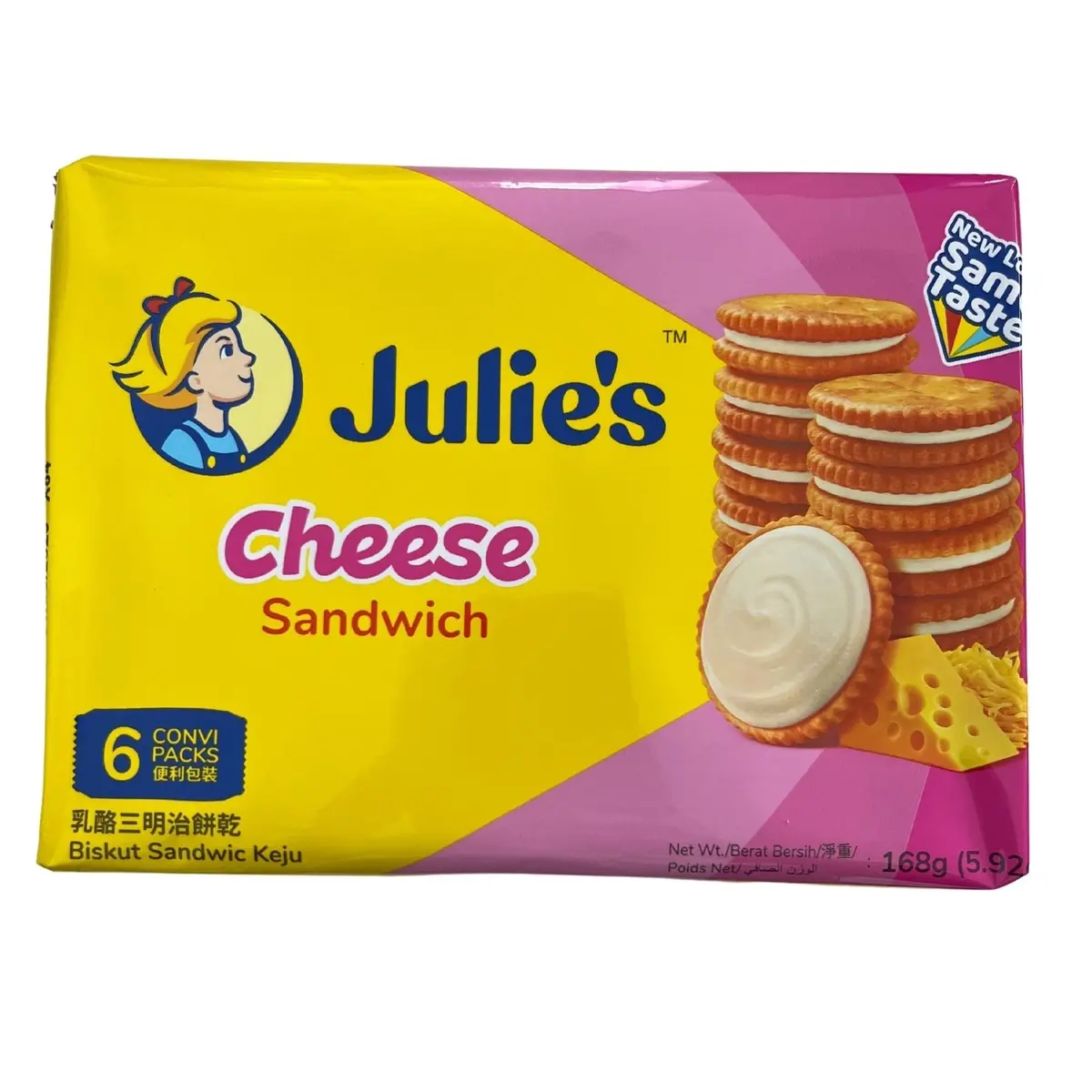 Julie's Cheese Sandwich 6Pk 168G 1