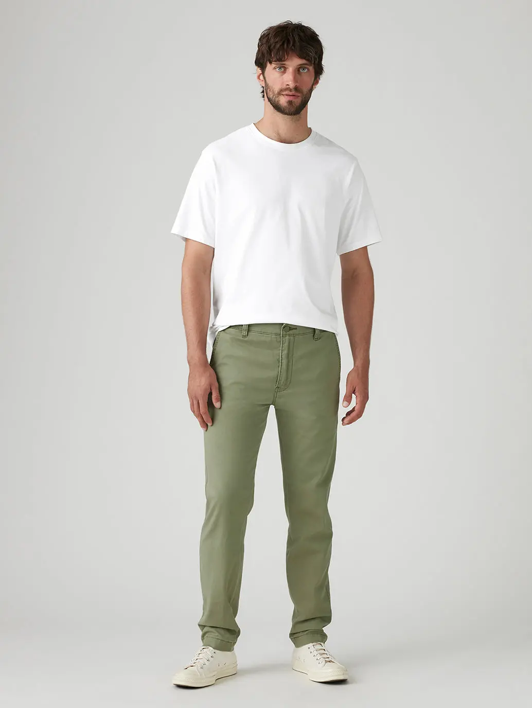 Men's Green Regular Fit Chinos 3