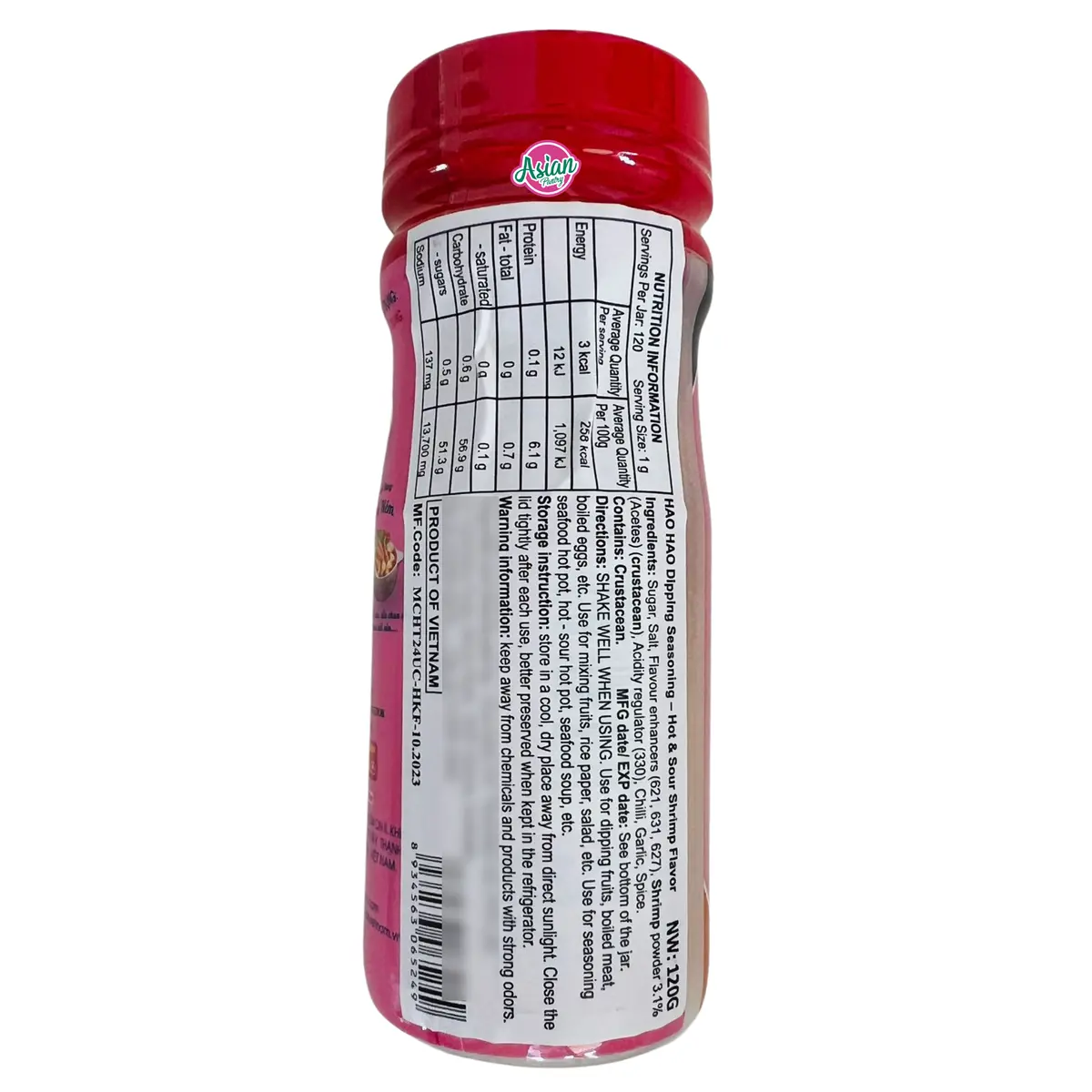 Hao Hao Dipping Seasoning Hot & Sour Shrimp Muoi Cham 120G 2