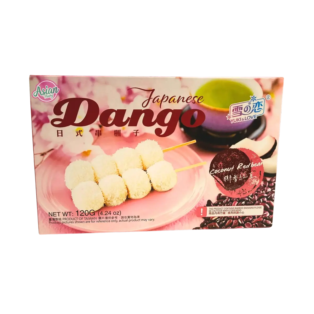 Yuki & Love Japanese Dango - Coconut Red Bean 120G 1