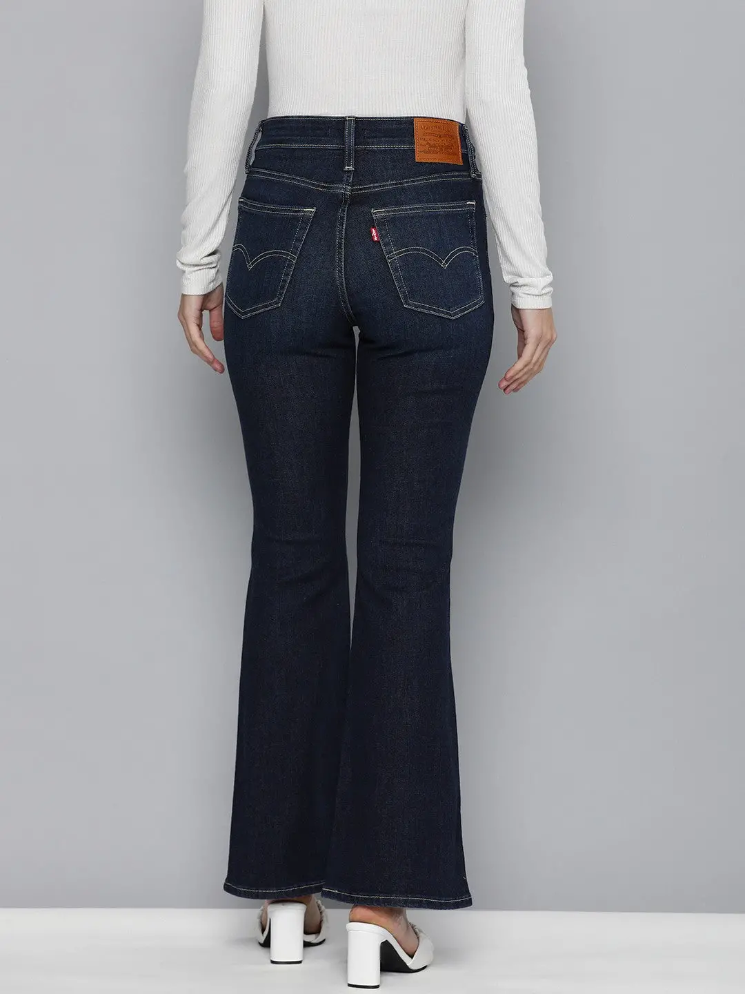 Women's 726 Blue Flared Fit High Rise Jeans 3