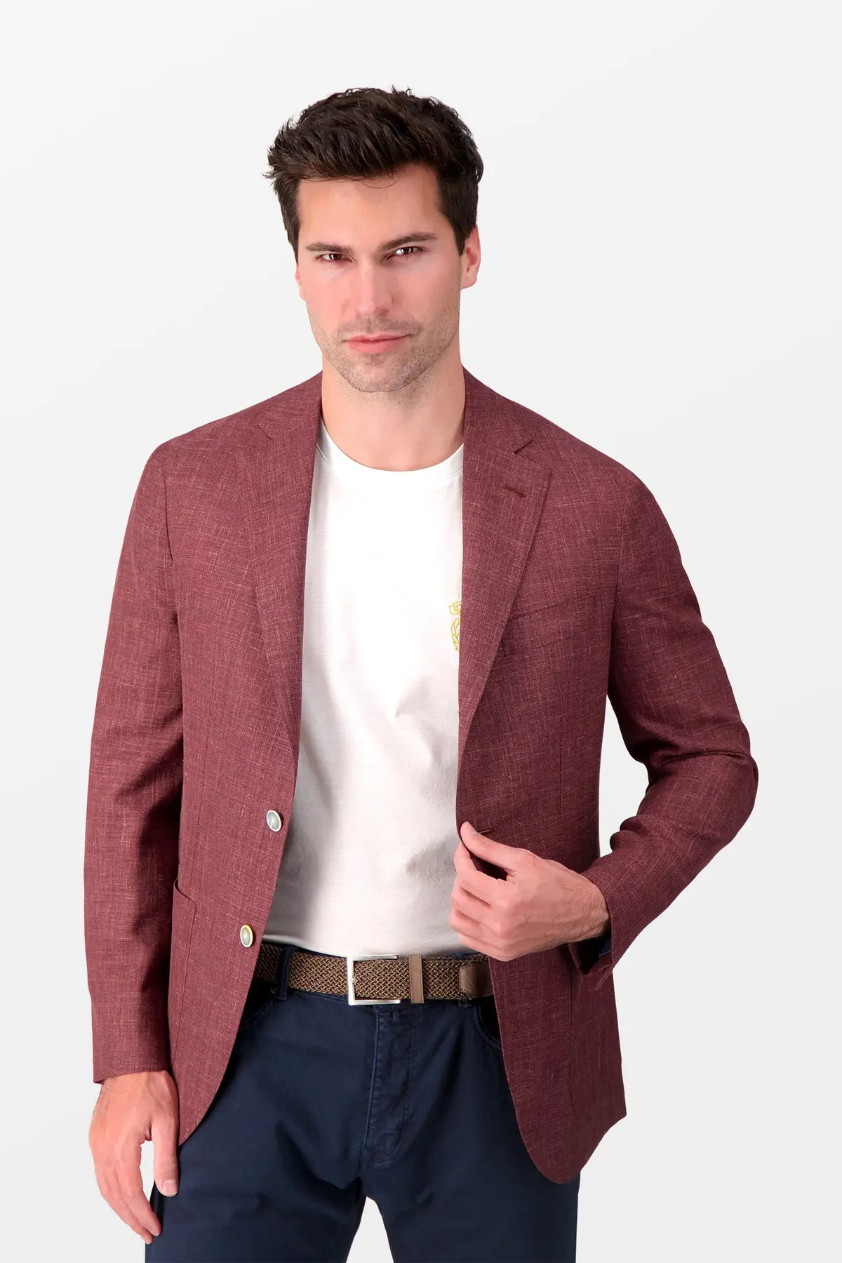 Barba Napoli Burgundy Jimmy Blazer 2