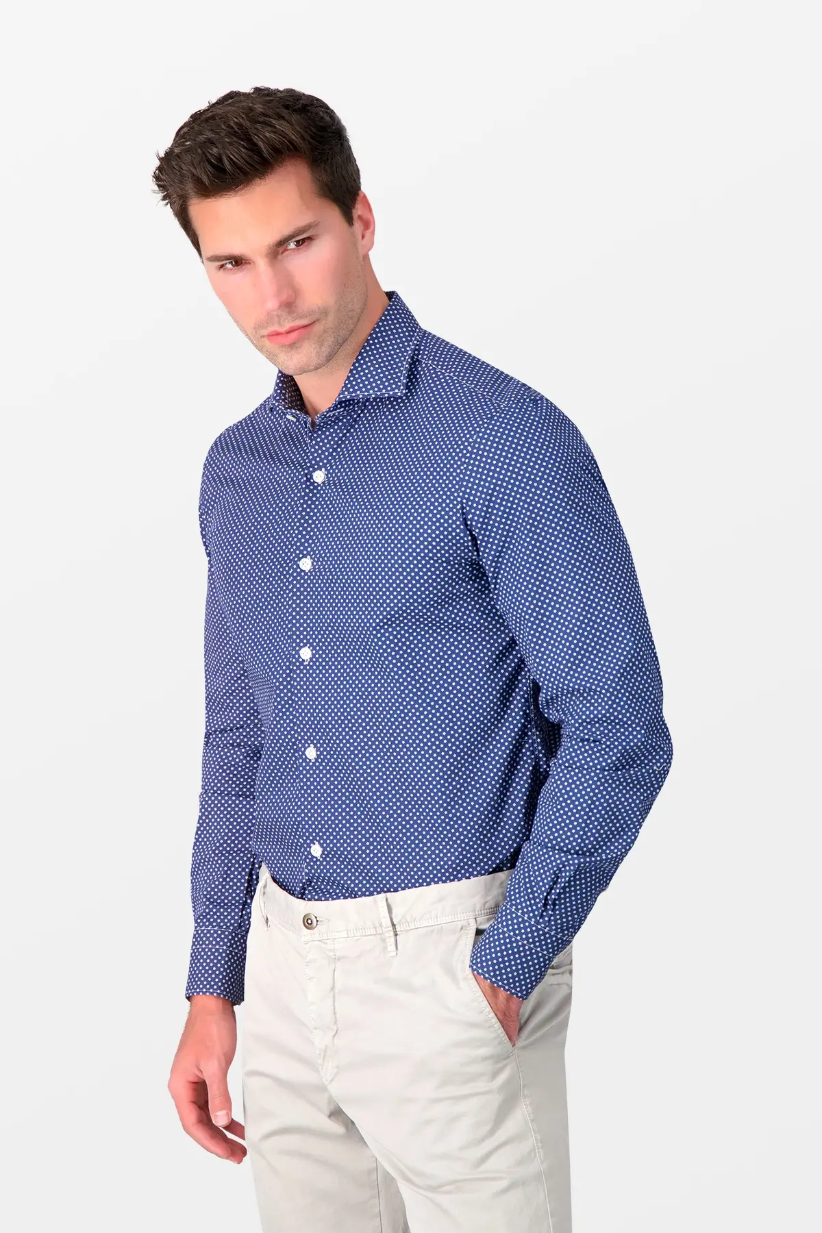 Barba Napoli Blue Classic Shirt 3
