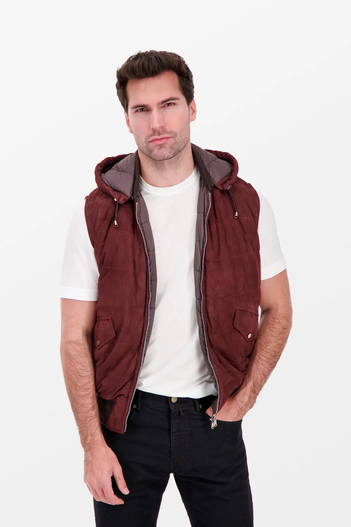Barba Napoli Burgundy Barba Skate Vest 1