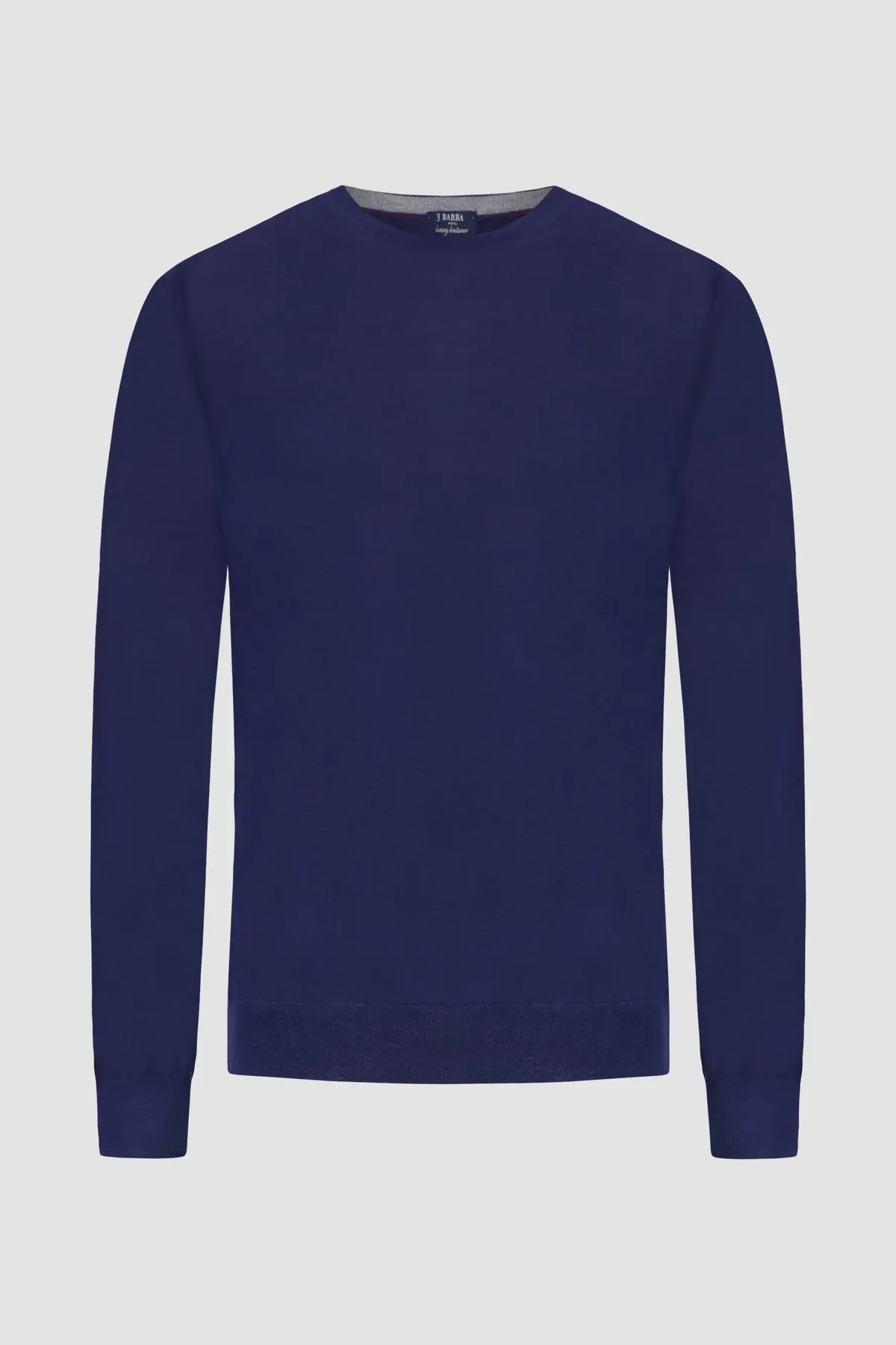 Barba Napoli Blue Round Neck Paricollo Sweater 1