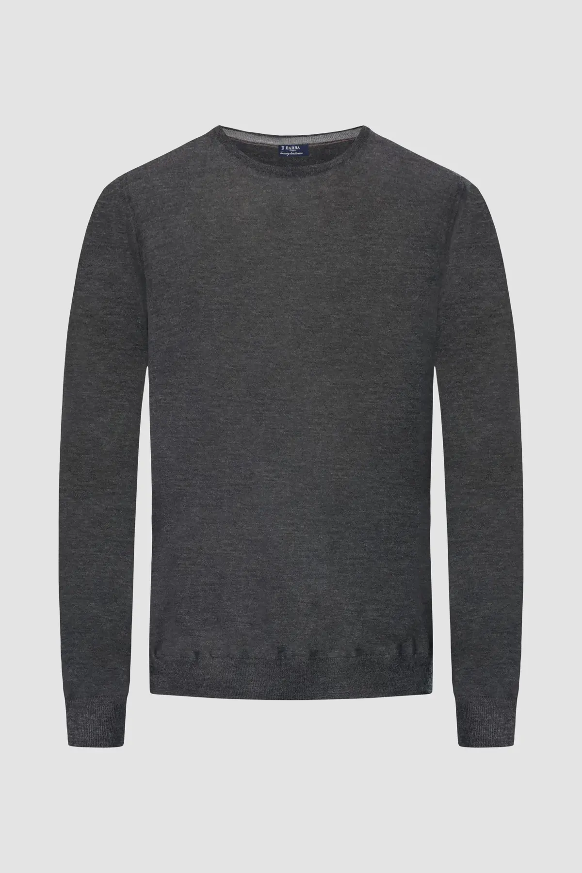 Barba Napoli Grey Round Neck Paricollo Sweater 1