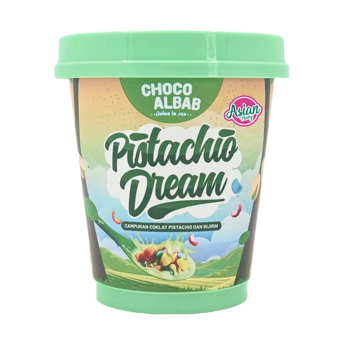 Choco Albab Pistachio Dream Chocolate Tub 85G 1