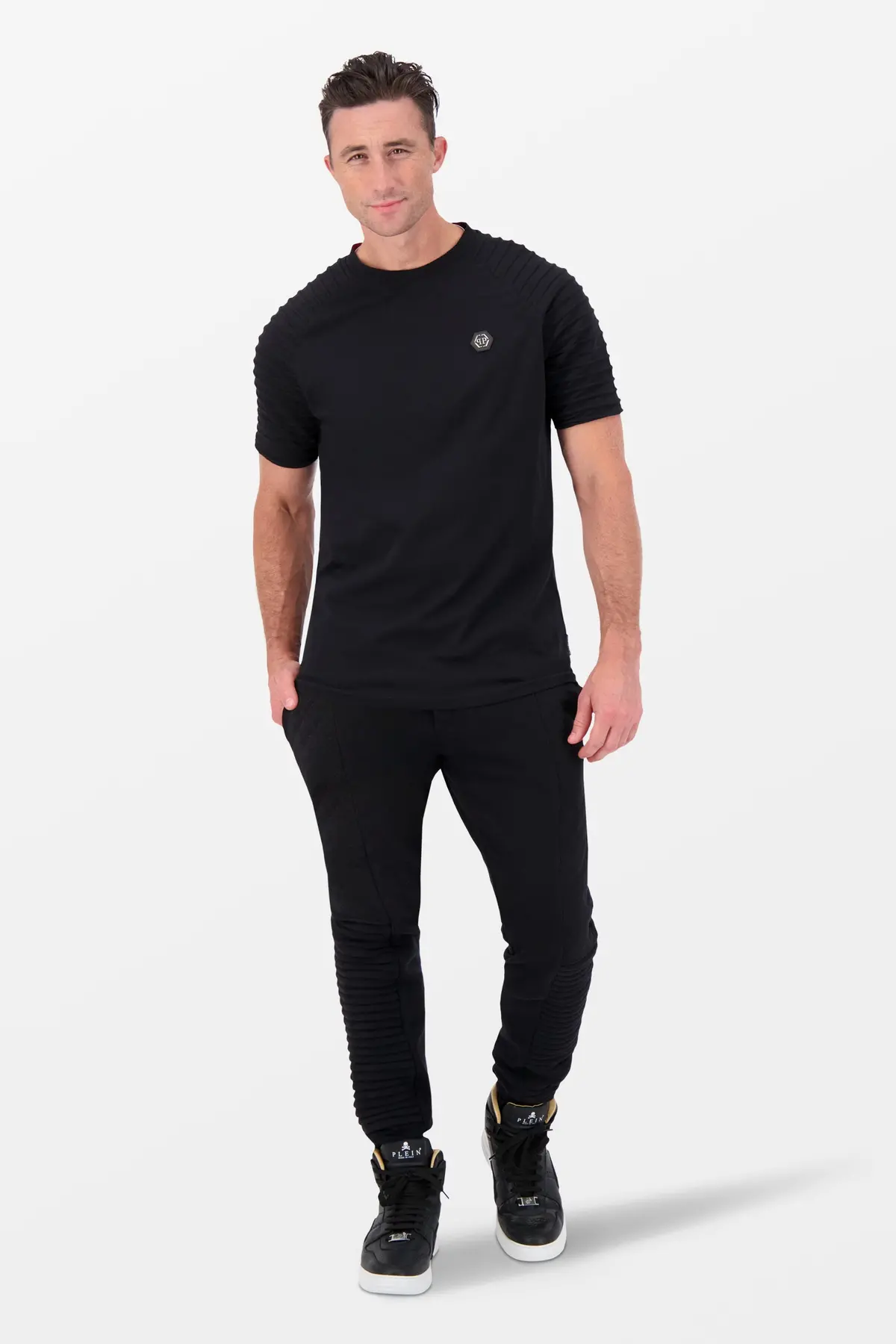 Philipp Plein Black Round Neck Ss T-Shirt 1