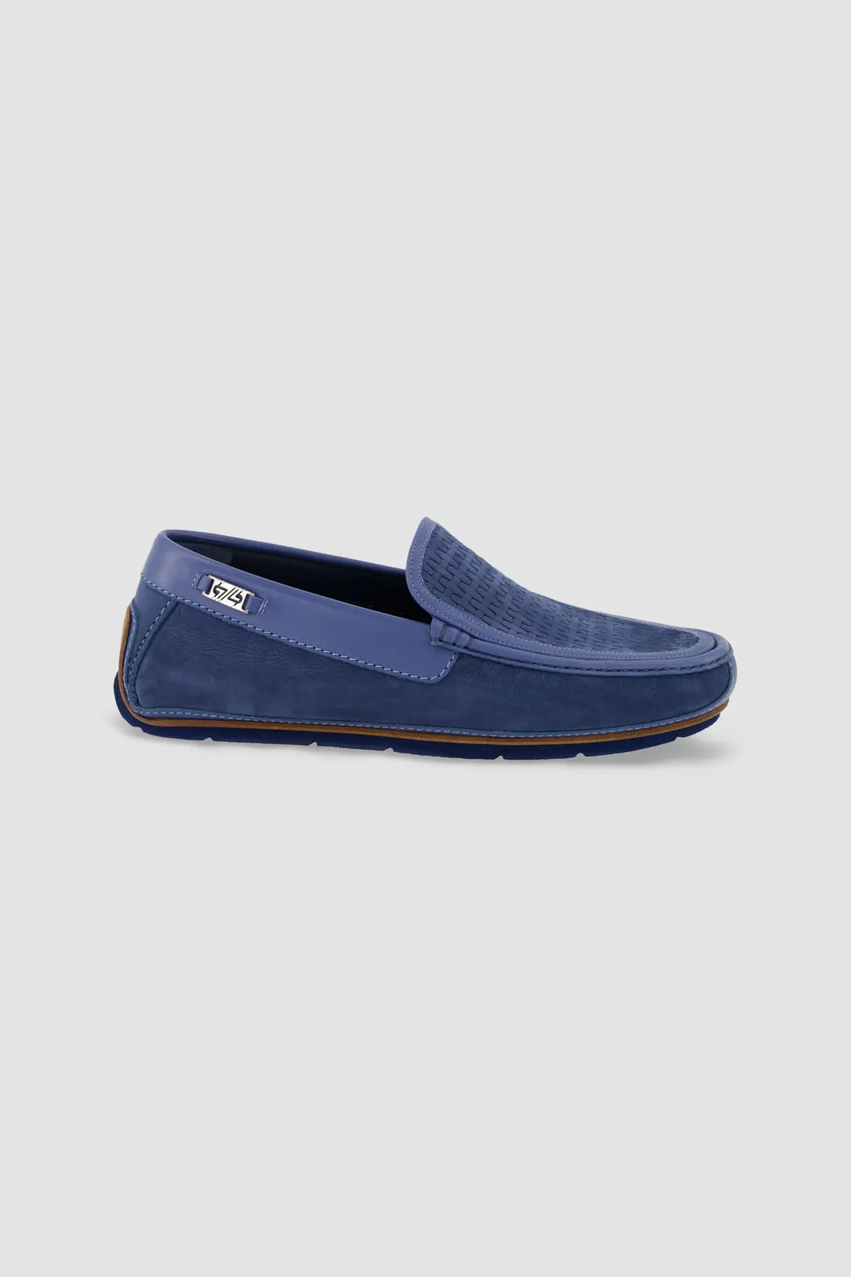 Zilli Blue Soft Nubuck Moccasins 3