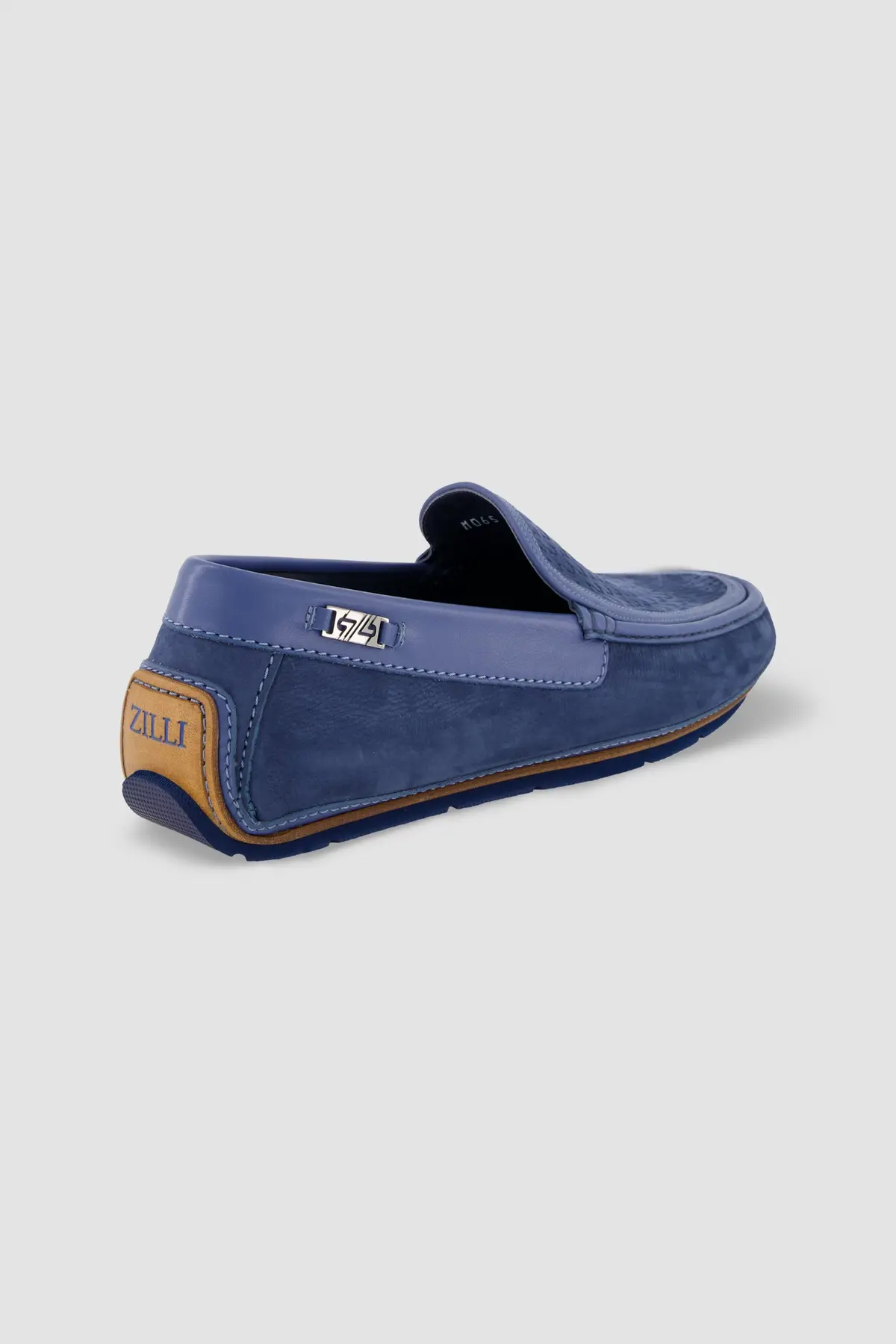 Zilli Blue Soft Nubuck Moccasins 4