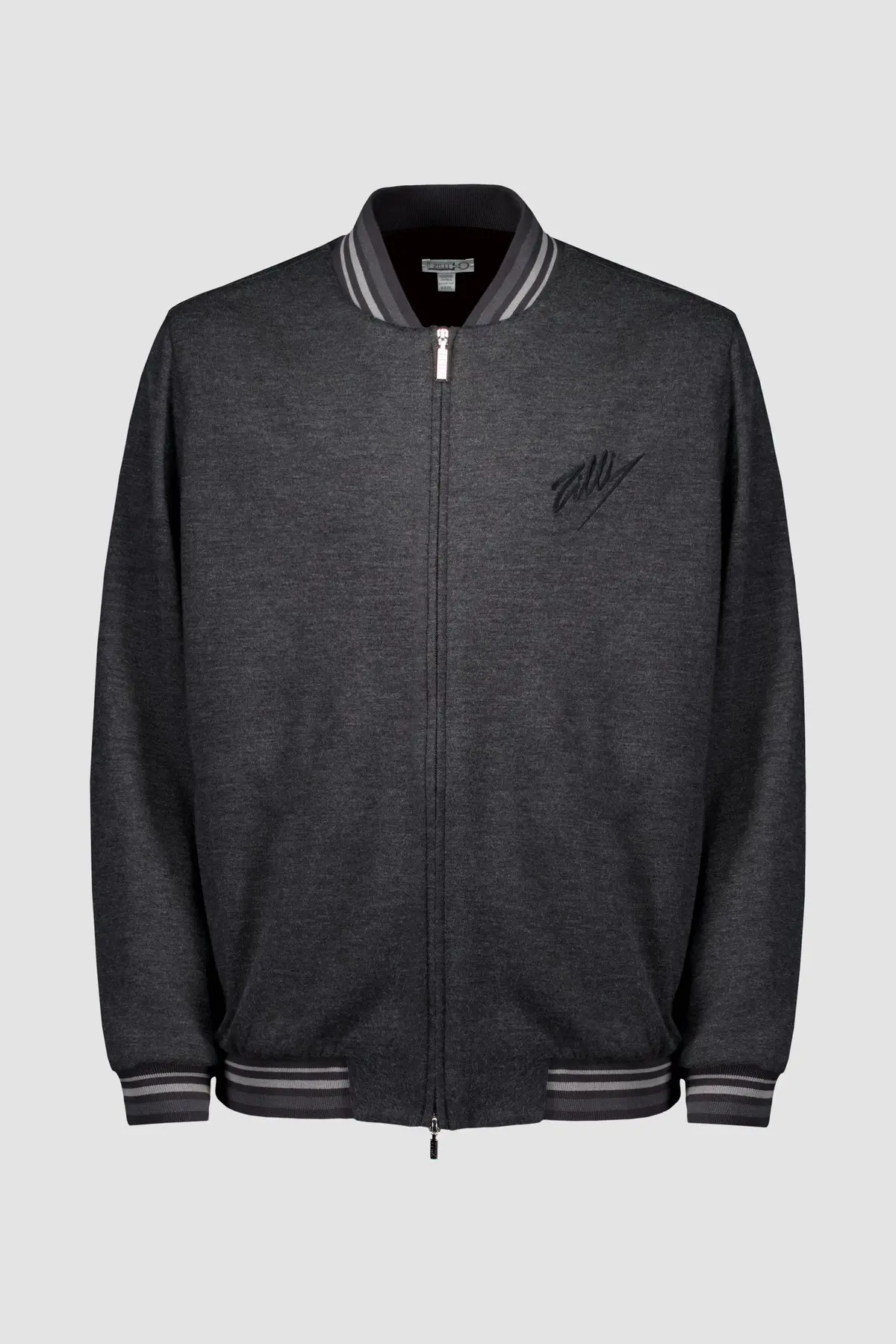 Zilli Grey Signature Embroidery Bomber 1