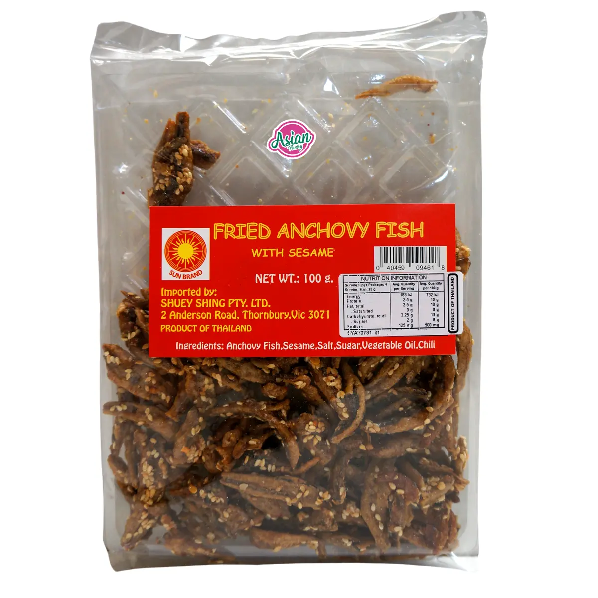 Sun Brand Fried Anchovy Fish With Sesame 100G 1