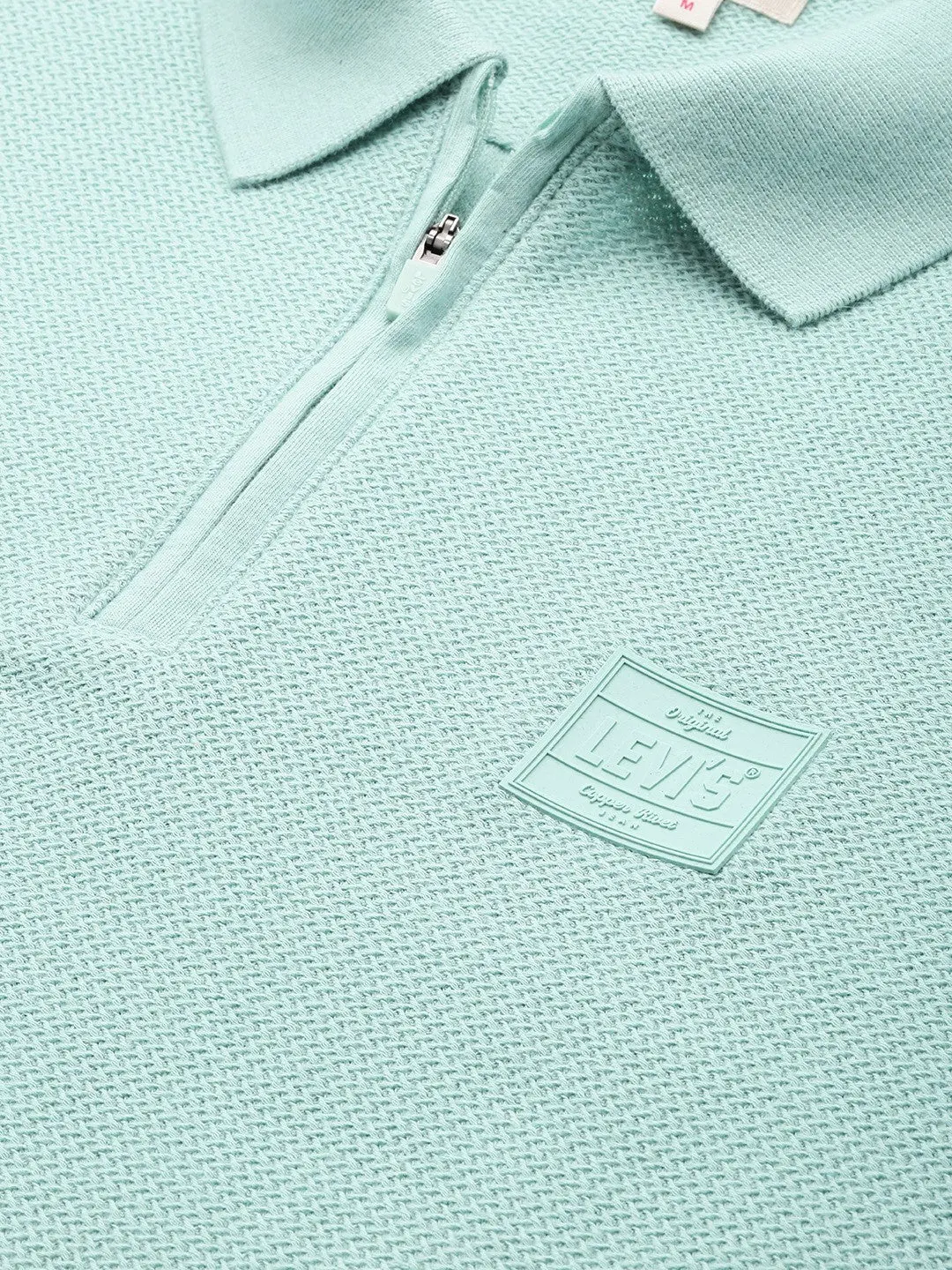 Men's Textured Slim Fit Polo T-Shirt 4