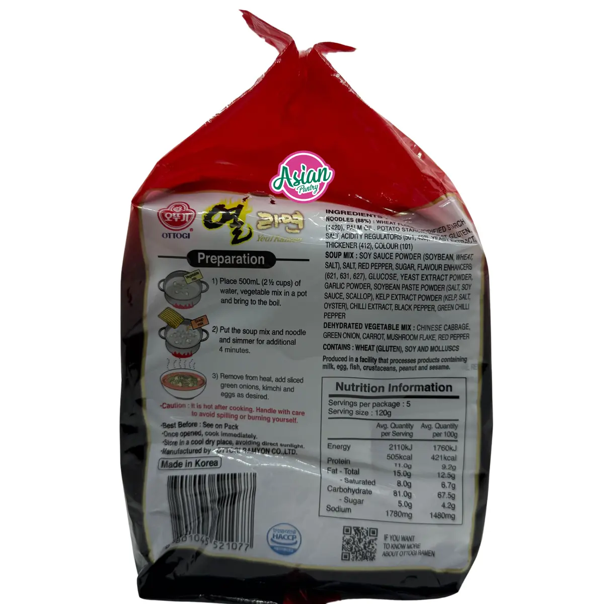 Ottogi Yeul Ramen 120G (Bbd: 13/11/2025) 2