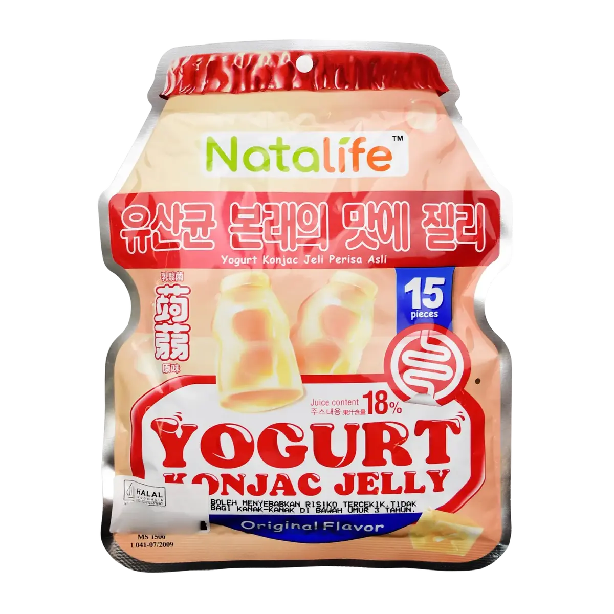 Natalife Yoghurt Konjac Jelly Original Flavour 15Pcs 300G 1