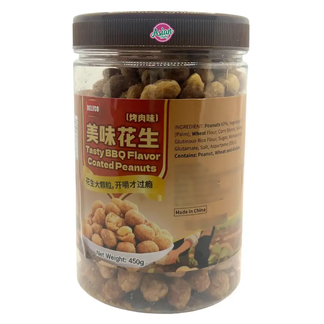 Delyco Tasty Bbq Flavour Coated Peanut 450G 1