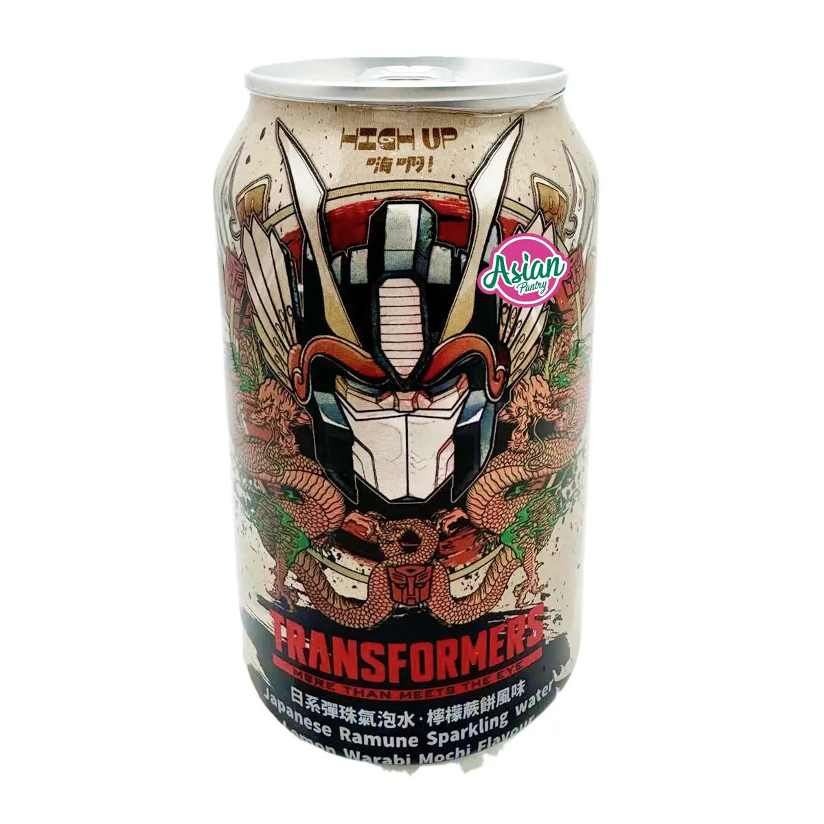 High Up Transformer Ramune Sparkling Water Lemon Warabi Mochi Flavour 330Ml (Assorted Can Designs) 1