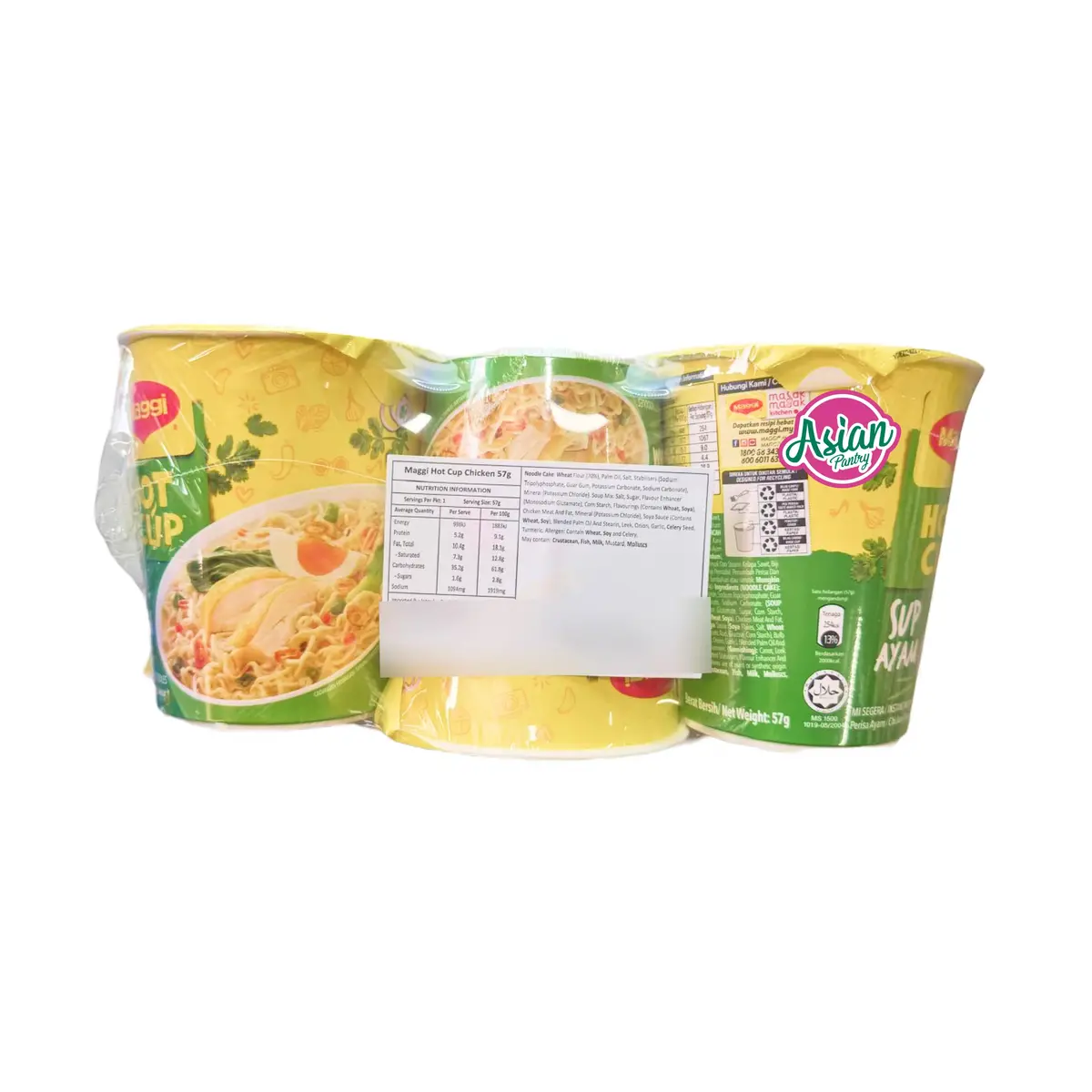 Maggi Instant Noodle Cup Chicken Flavour 6Pk 57G (Bbd: 30/11/2025) 1