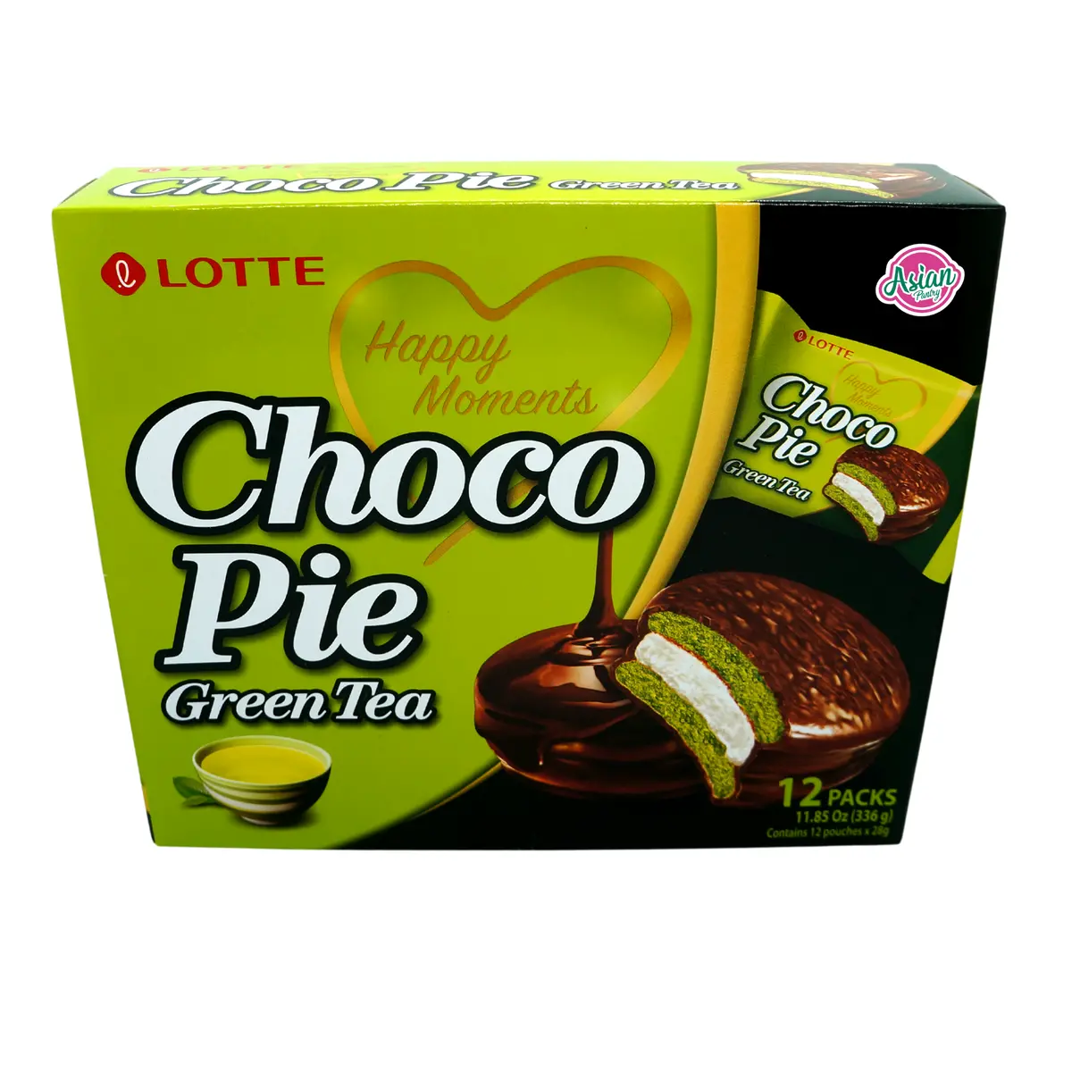 Lotte Choco Pie Green Tea Flavour 12Pcs 336G 1