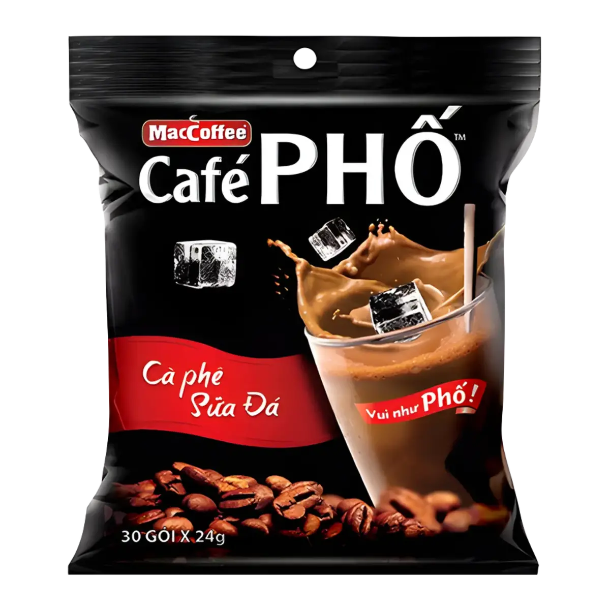 Cafe Pho Instant Vietnamese Coffee 3In1 Cà Phê Sữa Đá (30 Sachets) 720G 1