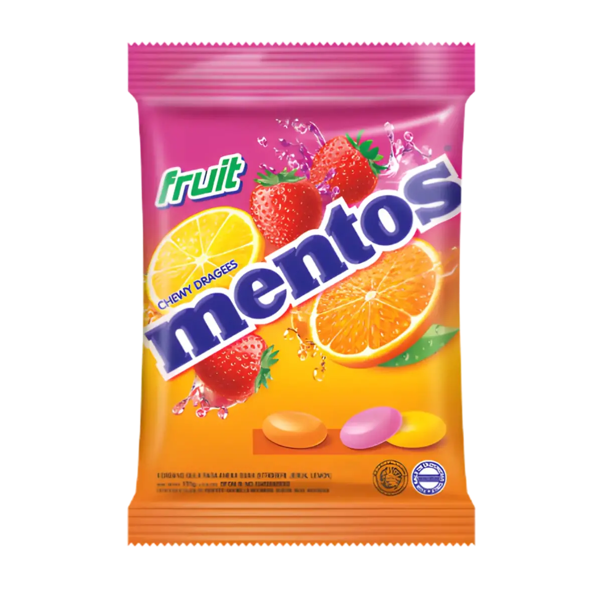 Mentos Fruit Candy Pouch 135G (Bbd: 13/03/2026) 1