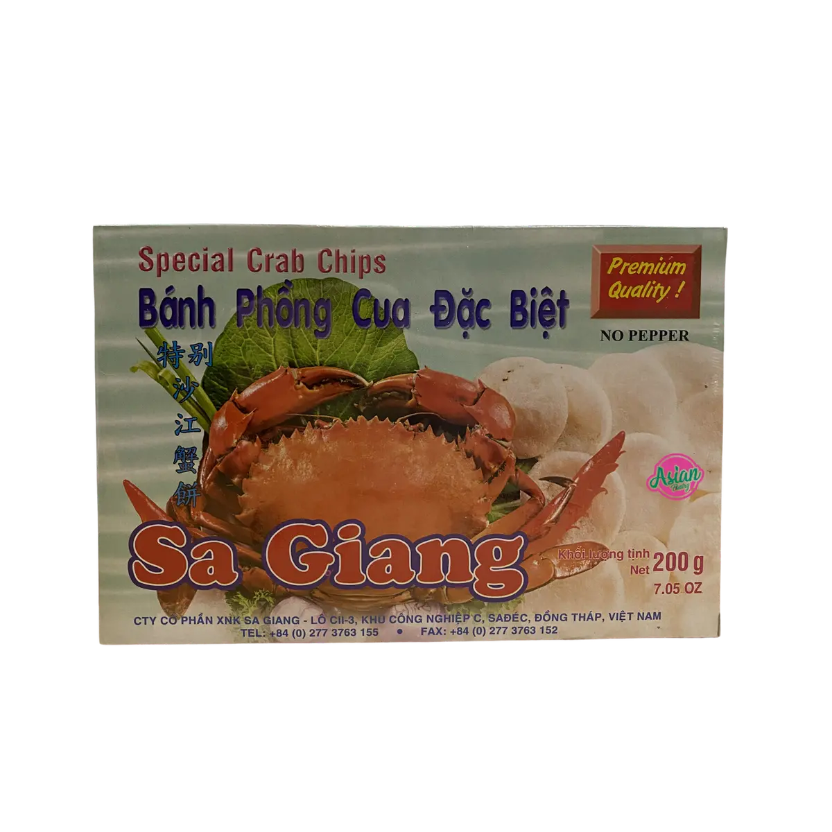 Sa Giang Tapioca Crab Crackers 200G 1