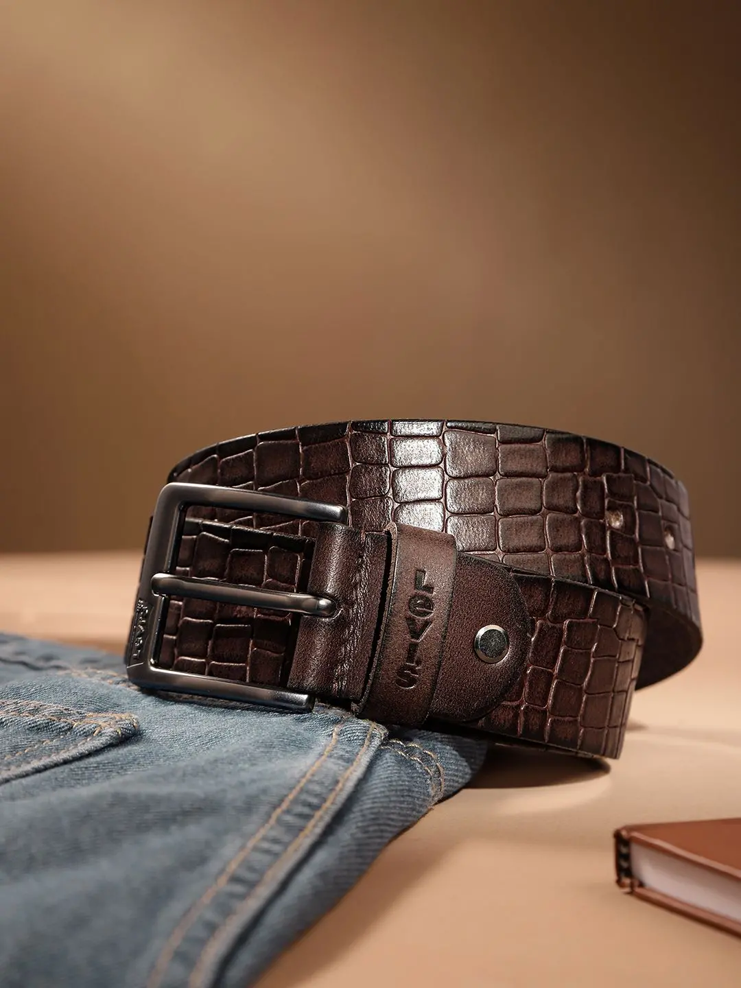 Men's Brown Textured Belt 1