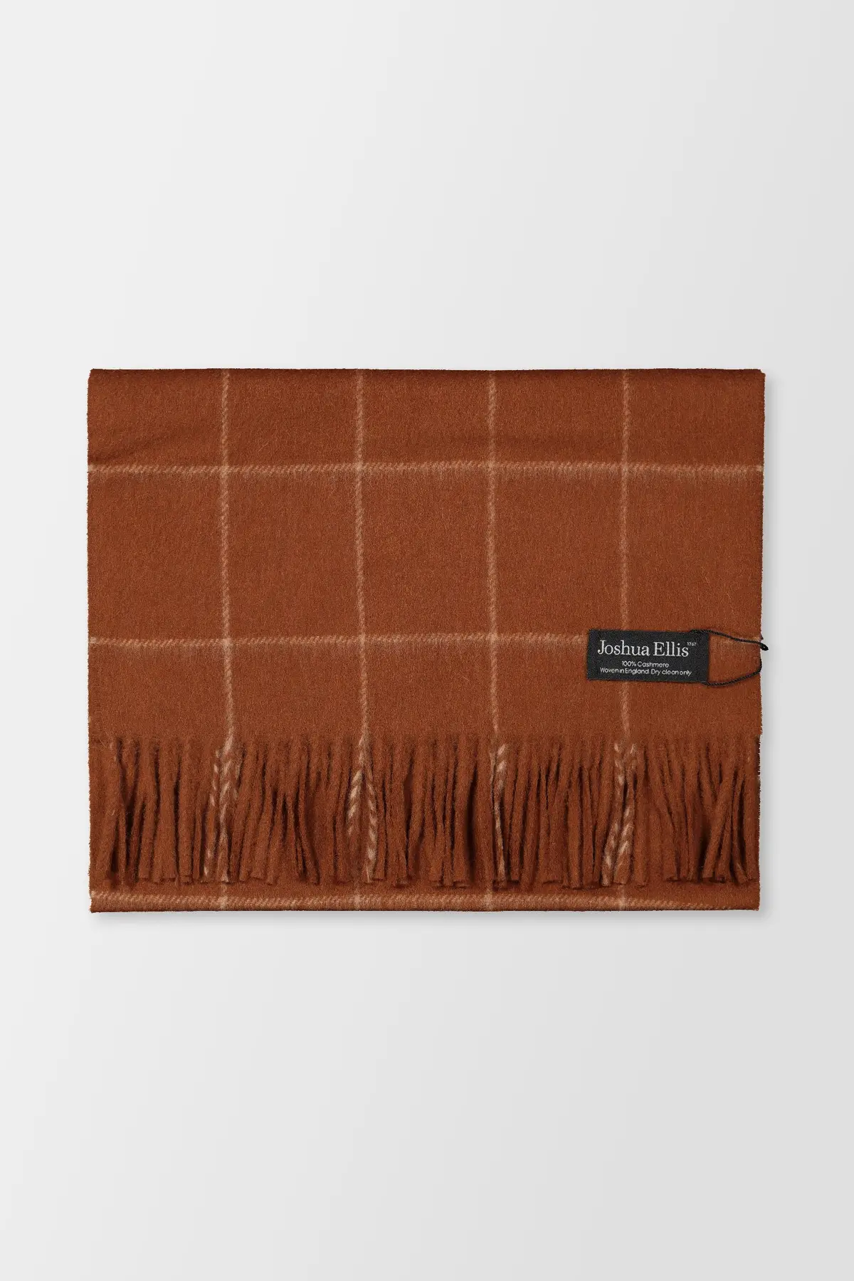 Joshua Ellis Brown Windowpane Crocket/Dark Fawn Scarf 1