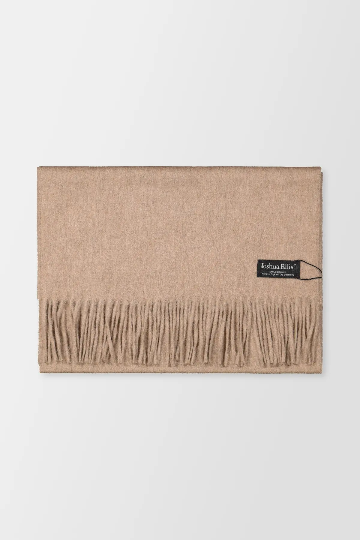Joshua Ellis Beige Rp Dark Fawn Fade Scarf 1