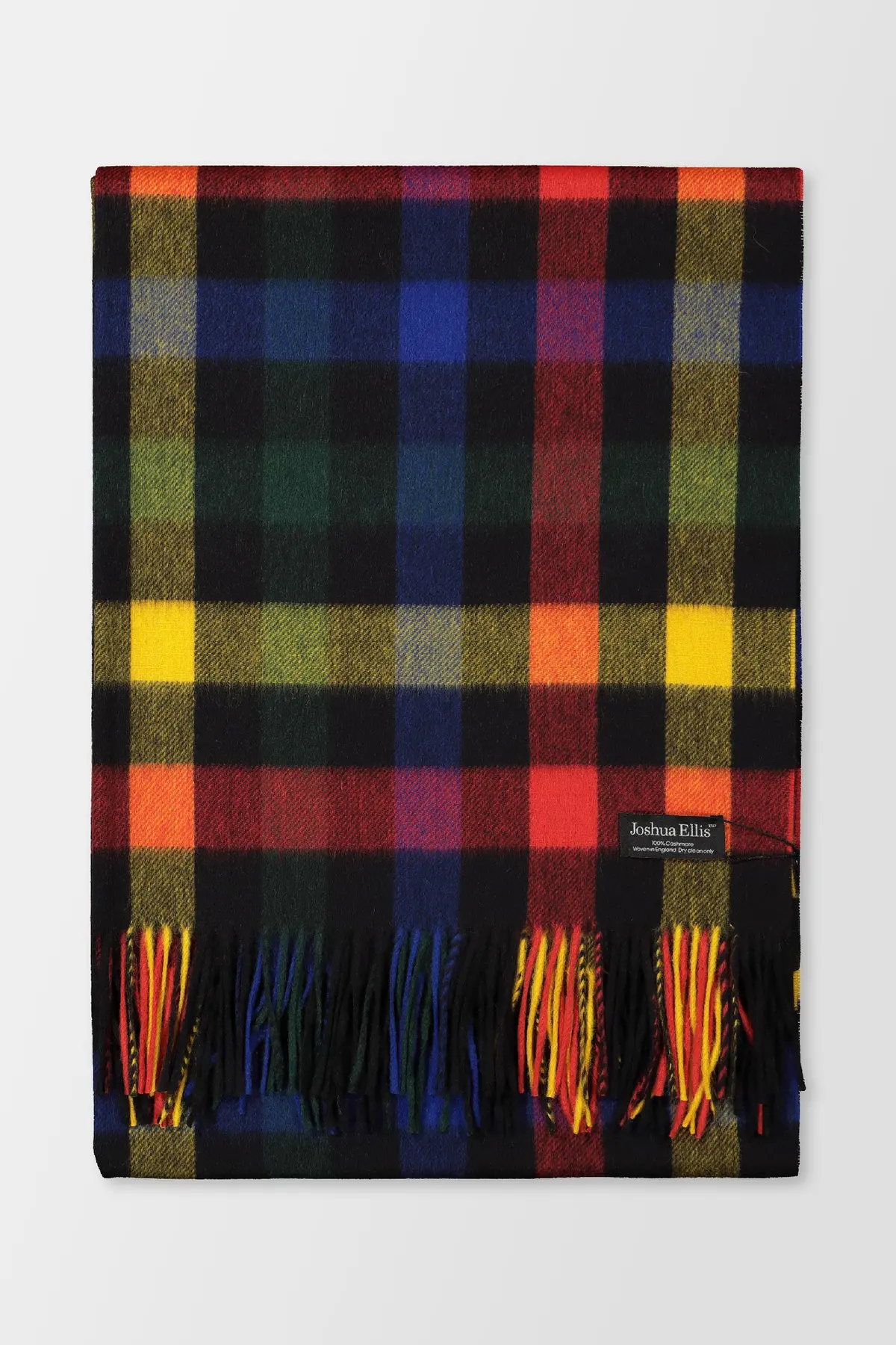 Joshua Ellis Multicolor Classic Check Ripple Scarf 1