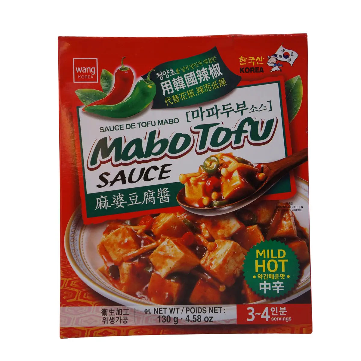 Wang Korea Mabo Tofu Sauce Mild Hot 130G 1