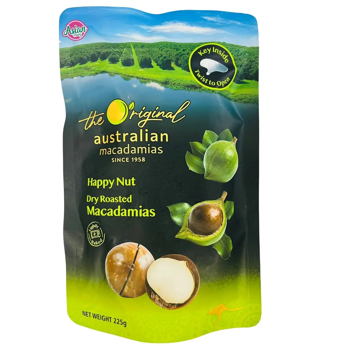 Golden Crunch (Happy Nut) Australian Dry Roasted Macadamias 225G (Bbd: 12/02/2026) 1