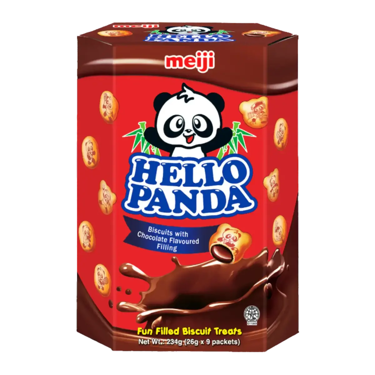 Meiji Hello Panda Biscuits With Chocolate Flavoured Filling 9Pk 234G (Bbd: 04/03/2026) 1