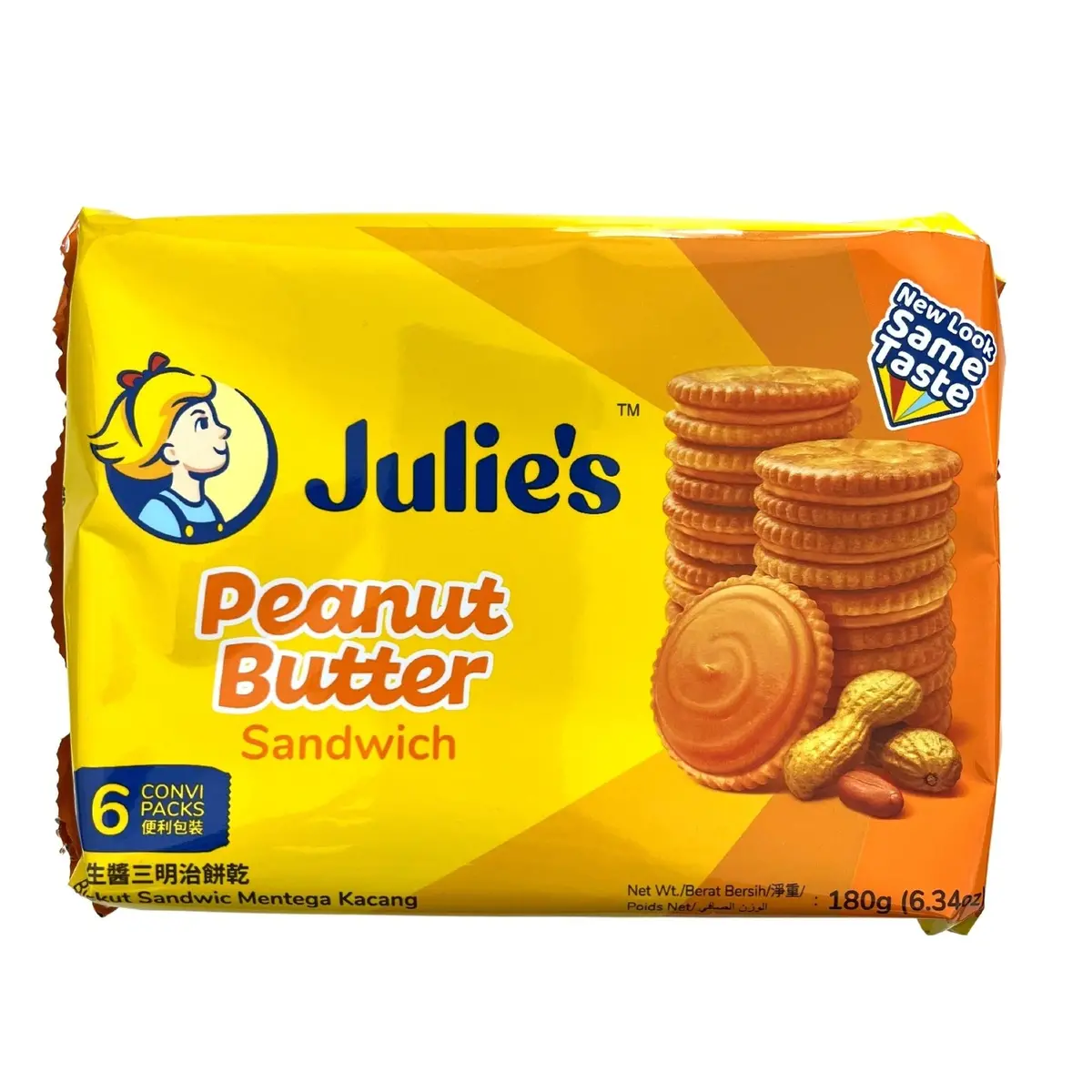 Julie's Peanut Butter Sandwich 6Pk 180G 1