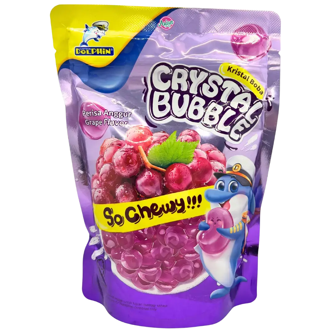Dolphin Crystal Bubble Boba Grape Flavour 600G 1