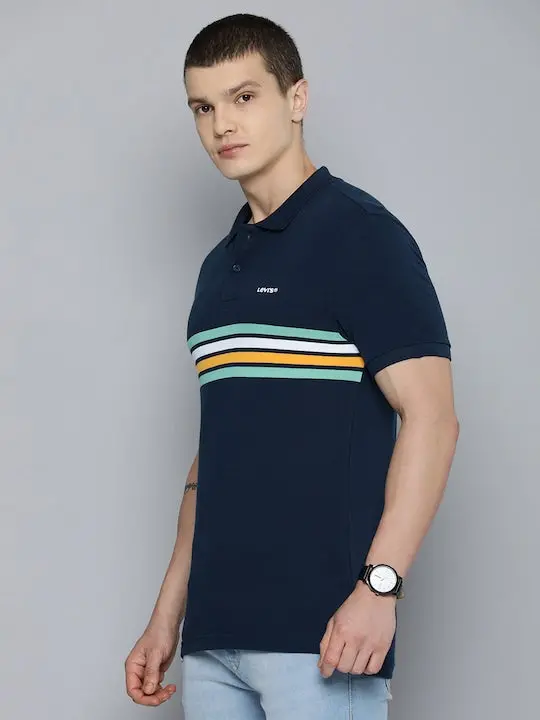 Men's Striped Polo T-Shirt 1