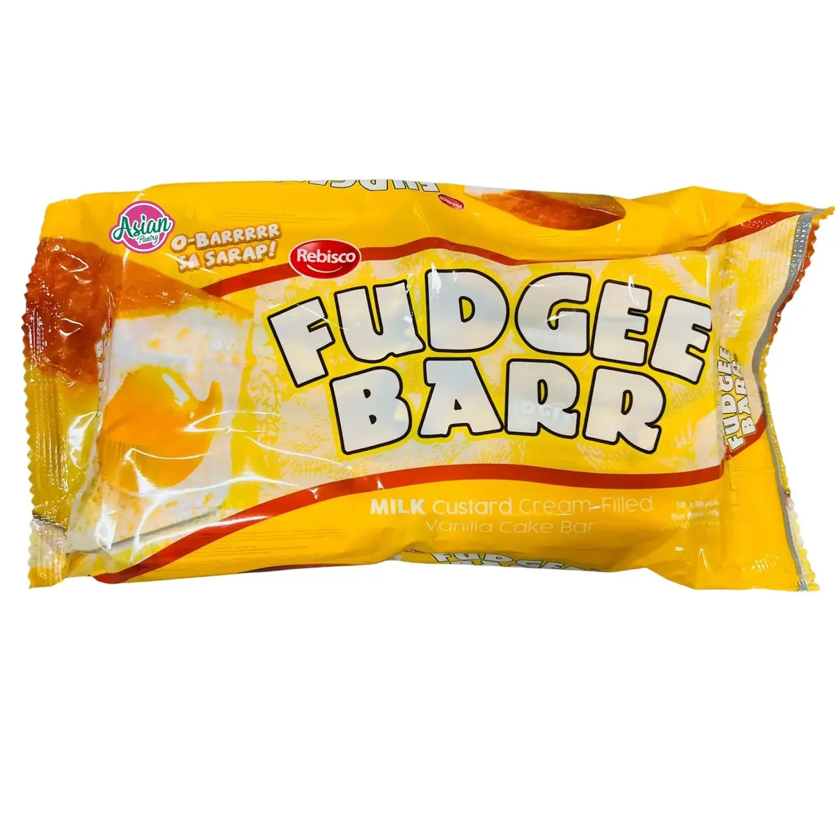Rebisco Fudgee Barr Milk Custard Cream-Filled Vanilla Cake Bar 1