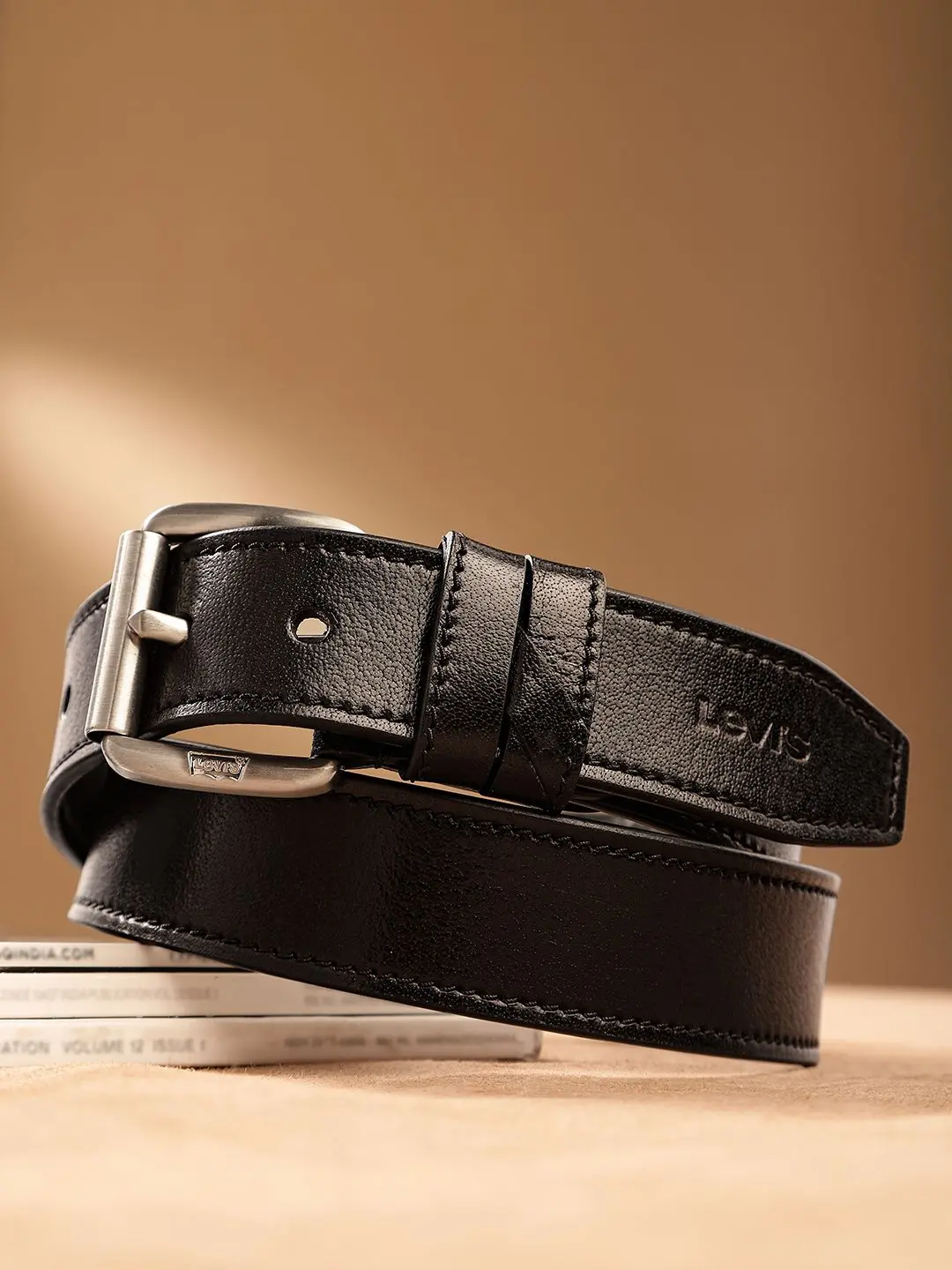Men's Black Solid Belt 1
